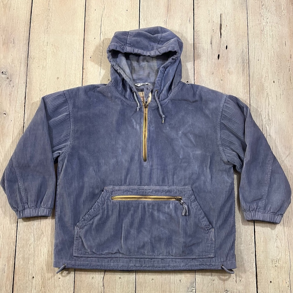 Vintage Maurice’s Blue Corduroy Anorak Jacket Size S 90s